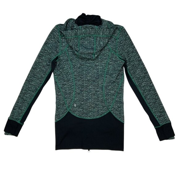 Lululemon Daily Practice Jacket 6 Irregular Spacebone Sea Mist Deep Green Black - Picture 13 of 15